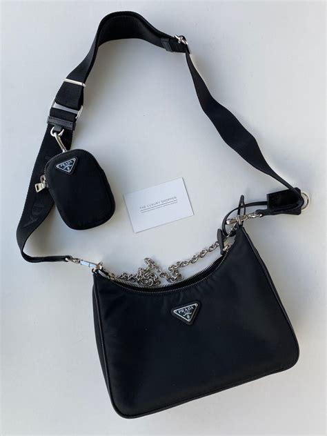 black crossbody prada|large black Prada crossbody bag.